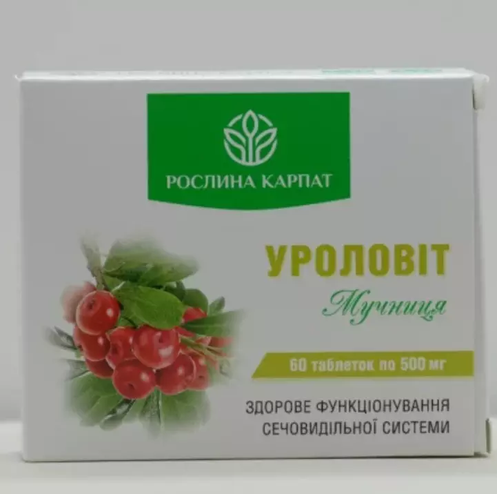 Уроловіт – фітопрепарат для здоров’я сечовидільної системи, 60 таблеток