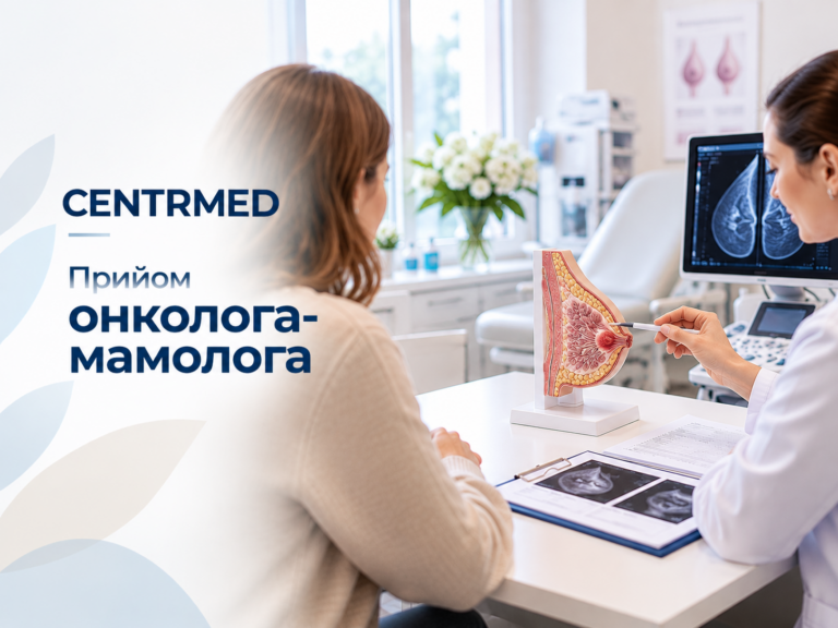 Консультація онколога-мамолога з пацієнткою у медичному центрі CENTRMED.
