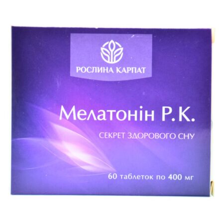 Упаковка Мелатонін Р.К. від бренду Рослина Карпат