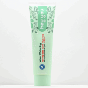 Зубна паста Hey You Velvet Whitening з фтором, гідроксиапатитом і ксилітом для відбілювання та зміцнення зубів.