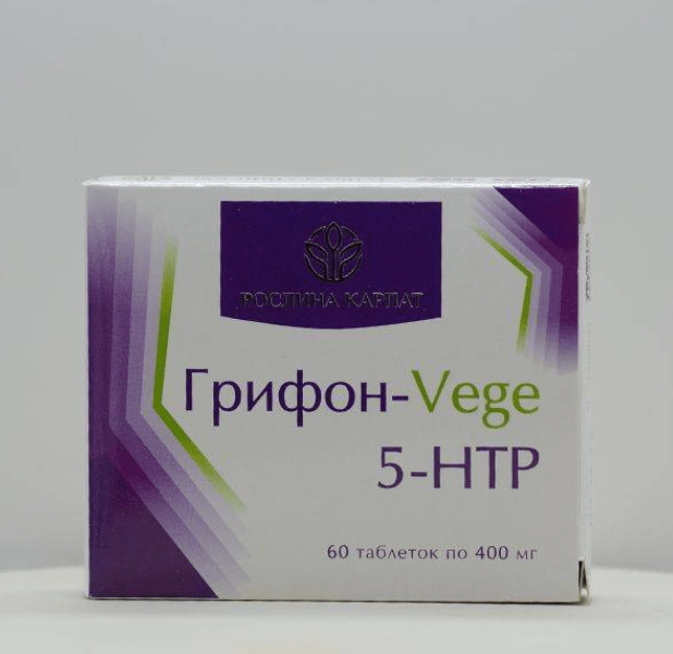 Грифон-Vege 5-HTP від Рослина Карпат — рослинний комплекс для підтримки нервової системи та емоційного балансу